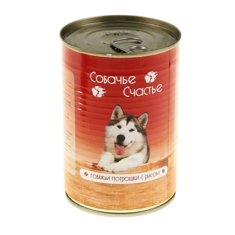 Говяжьи потрошки с рисом, банка 410 гр
