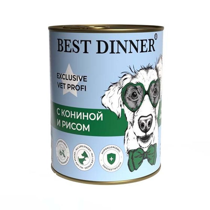 Exclusive Vet Profi Hypoallergenic Horsemeat & Rice 340 гр