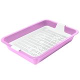 Туалет для кошек c сеткой мини "Барсик", 32,5 х 23,5 х 6 см сиреневый