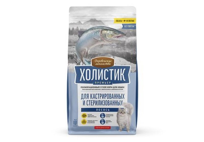 Сухой корм со вкусом лосося для кастрированных и стерилизованных кошек 0,4 кг
